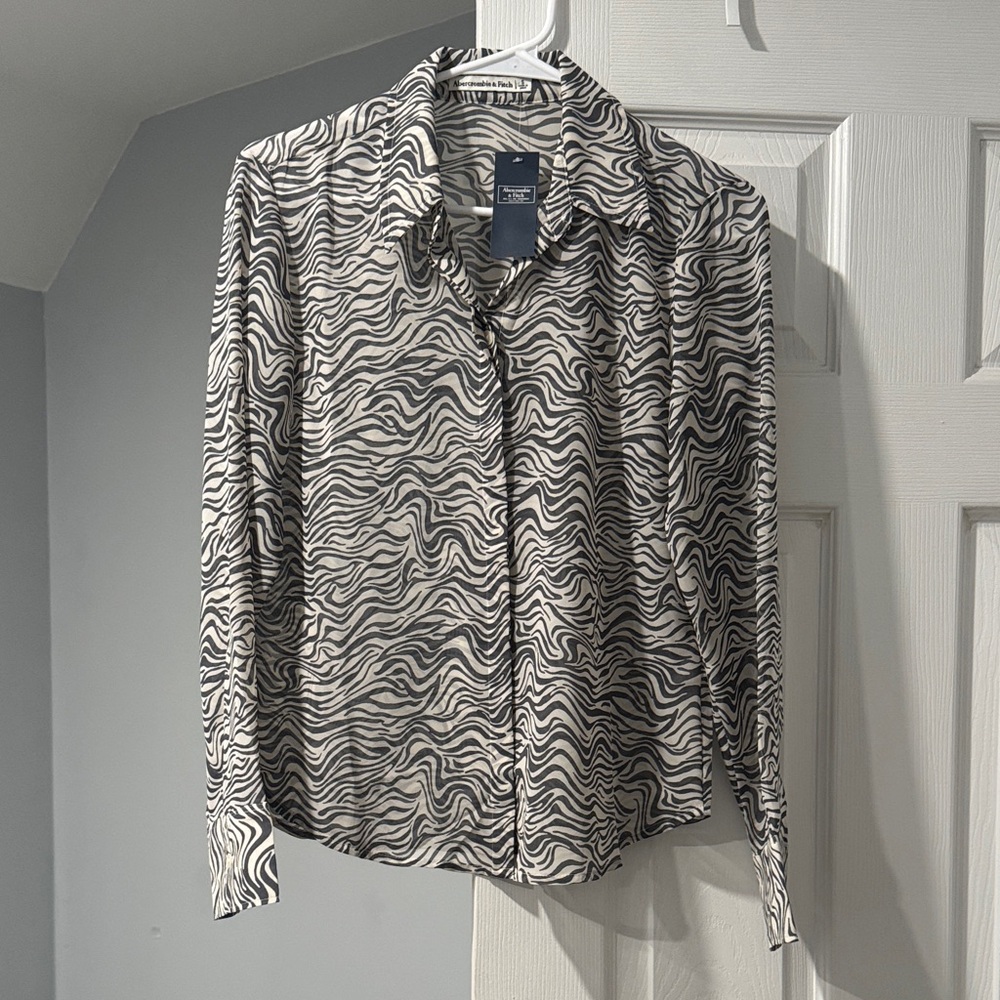 Abercrombie & Fitch Sheer Button-Down Shirt